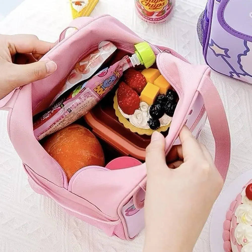 Kawaii Bear Styled‎ Insulated Lunch Bag Pink Cute Anime Lunch Box